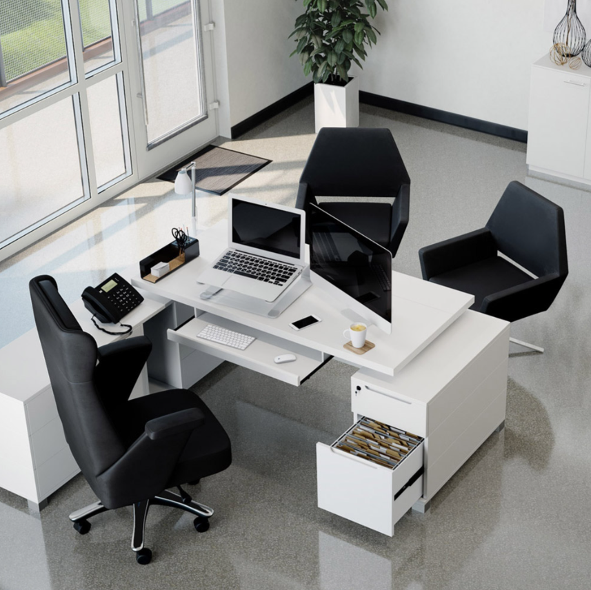 Rockefeller Leather Executive Office Chair, Ergonomic Recline, Adjustable Height, 418 lb Capacity