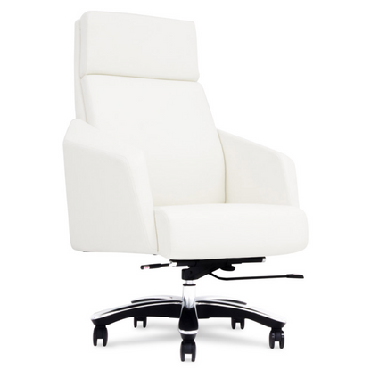 Lauren Leather Executive Office Chair, Synchro-Tilt Recline, Adjustable Height, 418 lb Capacity