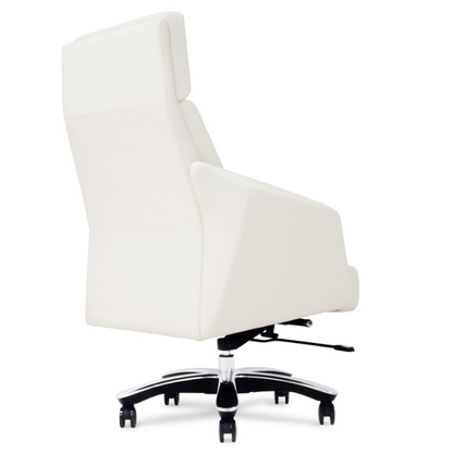 Lauren Leather Executive Office Chair, Synchro-Tilt Recline, Adjustable Height, 418 lb Capacity