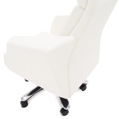 Lauren Leather Executive Office Chair, Synchro-Tilt Recline, Adjustable Height, 418 lb Capacity