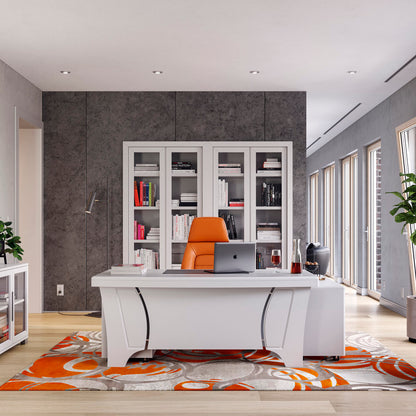 Gates Leather Executive Office Chair, High Back, Ergonomic Recline